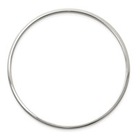 Chisel Stainless Steel Polished 2mm Bangle view 3