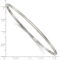 Chisel Stainless Steel Polished 2mm Bangle view 4
