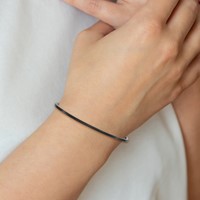 Chisel Stainless Steel Polished Black IP-plated 2mm Bangle view 5