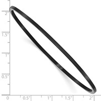 Chisel Stainless Steel Polished Black IP-plated 2mm Bangle view 4