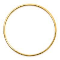 Chisel Stainless Steel Polished Yellow IP-plated 2mm Bangle view 3