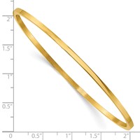 Chisel Stainless Steel Polished Yellow IP-plated 2mm Bangle view 4
