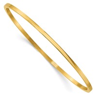 Chisel Stainless Steel Polished Yellow IP-plated 2mm Bangle view 1