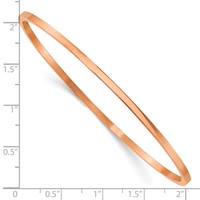 Chisel Stainless Steel Polished Rose IP-plated 2mm Bangle view 4