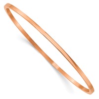 Chisel Stainless Steel Polished Rose IP-plated 2mm Bangle view 1