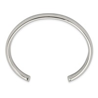 Chisel Stainless Steel Polished 10mm Cuff Bangle view 3