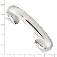 Chisel Stainless Steel Polished 10mm Cuff Bangle view 4