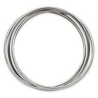 Chisel Stainless Steel Polished 3 Piece Set of Intertwined Bangles view 3