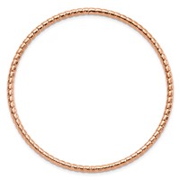 Chisel Stainless Steel Polished and Textured Rose IP-plated 3mm Bangle view 3