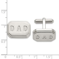 Chisel Stainless Steel Polished Enameled Dad Cufflinks view 3