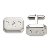 Chisel Stainless Steel Polished Enameled Dad Cufflinks view 1