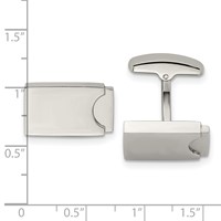 Stainless Steel Polished Cufflinks view 3