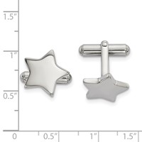 Chisel Stainless Steel Polished Star Cufflinks view 2
