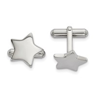 Chisel Stainless Steel Polished Star Cufflinks view 1
