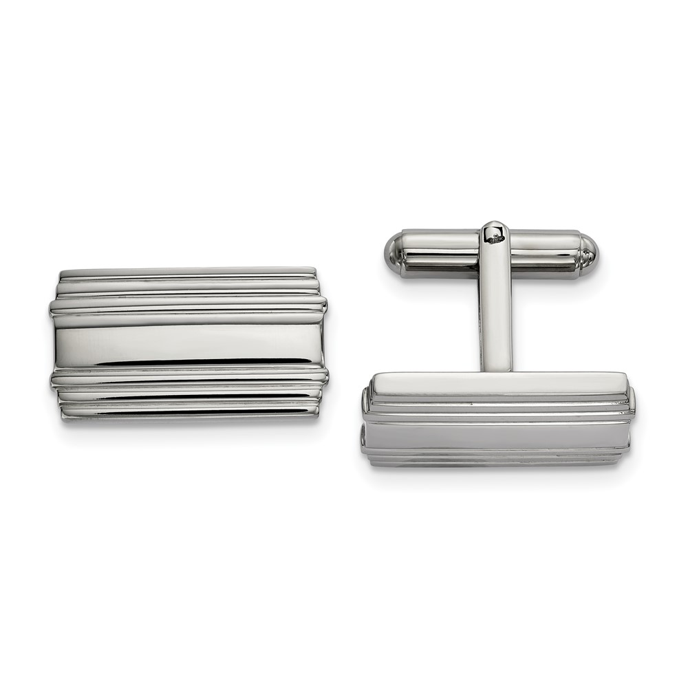Chisel Stainless Steel Polished Cufflinks