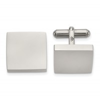 Chisel Stainless Steel Polished Square Cuff Links view 1