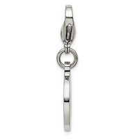Chisel Stainless Steel Polished Charm with Red Enamel Medical ID view 3