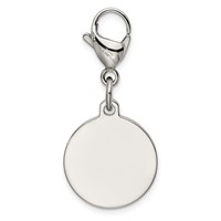 Chisel Stainless Steel Polished Charm with Red Enamel Medical ID view 4