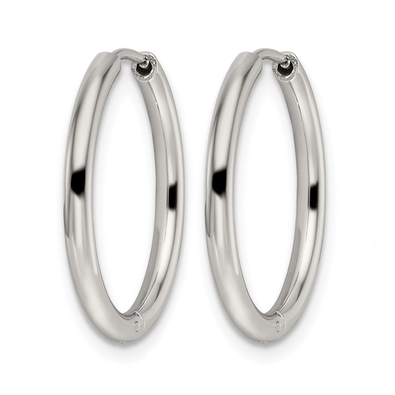 Chisel Stainless Steel Polished 2mm Endless Hinged Hoops