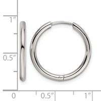Chisel Stainless Steel Polished 2mm Endless Hinged Hoops view 5