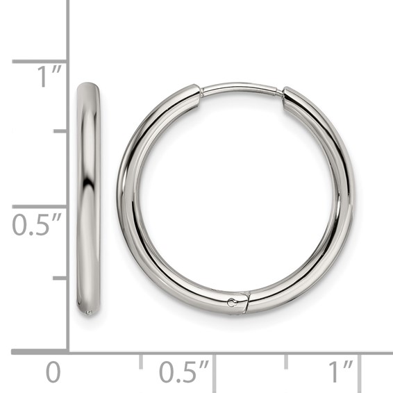 Chisel Stainless Steel Polished 2mm Endless Hinged Hoops