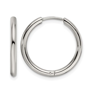 Chisel Stainless Steel Polished 2mm Endless Hinged Hoops