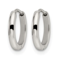 Chisel Stainless Steel Polished 1.4mm Endless Hinged Hoops view 3