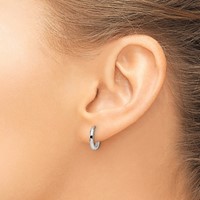 Chisel Stainless Steel Polished 1.4mm Endless Hinged Hoops view 4