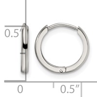 Chisel Stainless Steel Polished 1.4mm Endless Hinged Hoops view 5