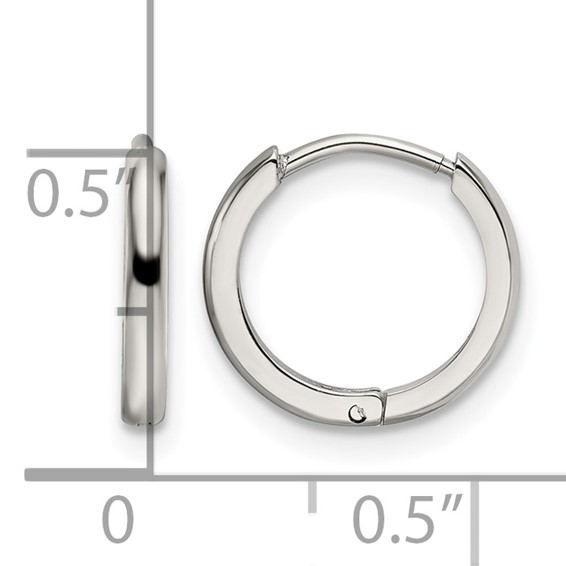 Chisel Stainless Steel Polished 1.4mm Endless Hinged Hoops