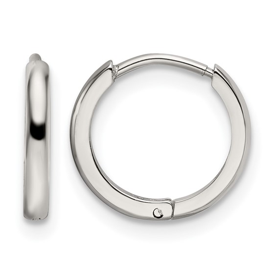Chisel Stainless Steel Polished 1.4mm Endless Hinged Hoops