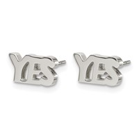 Stainless Steel Polished Yes Post Earrings view 3