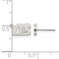 Stainless Steel Polished Yes Post Earrings view 4