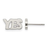 Stainless Steel Polished Yes Post Earrings view 1
