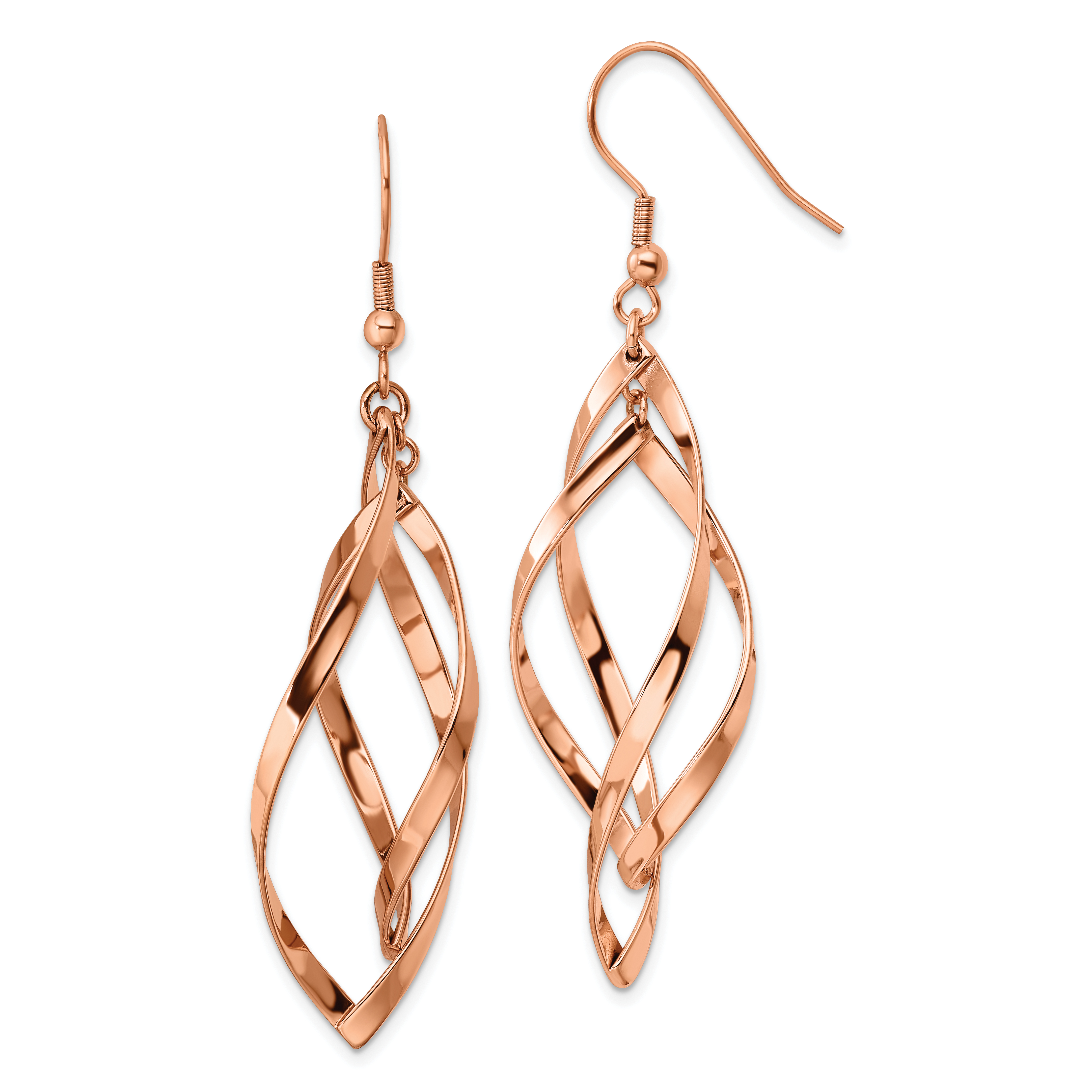Stainless Steel Polished 3D Knot 16inw//2in ext Necklace