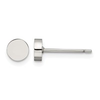 Chisel Stainless Steel Polished Circle Post Earrings view 1