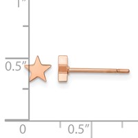 Chisel Stainless Steel Polished Rose IP-plated Star Post Earrings view 4