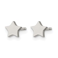 Chisel Stainless Steel Polished Star Post Earrings view 3