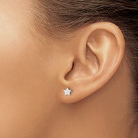 Chisel Stainless Steel Polished Star Post Earrings view 4