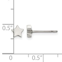 Chisel Stainless Steel Polished Star Post Earrings view 5