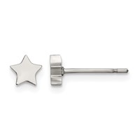 Chisel Stainless Steel Polished Star Post Earrings view 1