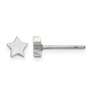 Chisel Stainless Steel Polished Star Post Earrings