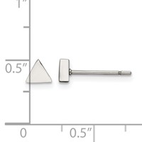Chisel Stainless Steel Polished Triangle Post Earrings view 5