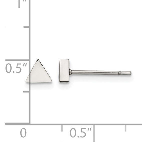 Chisel Stainless Steel Polished Triangle Post Earrings