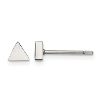 Chisel Stainless Steel Polished Triangle Post Earrings view 1