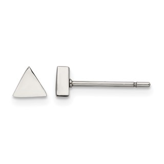Chisel Stainless Steel Polished Triangle Post Earrings