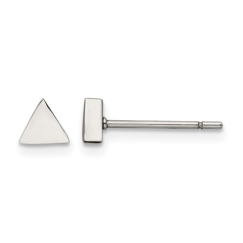 Chisel Stainless Steel Polished Triangle Post Earrings