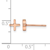 Chisel Stainless Steel Polished Rose IP-plated X Post Earrings view 5