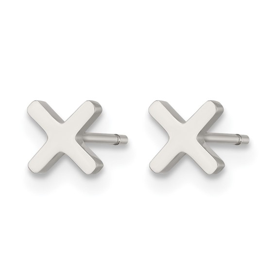 Chisel Stainless Steel Polished X Post Earrings