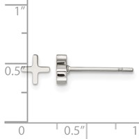 Chisel Stainless Steel Polished X Post Earrings view 5